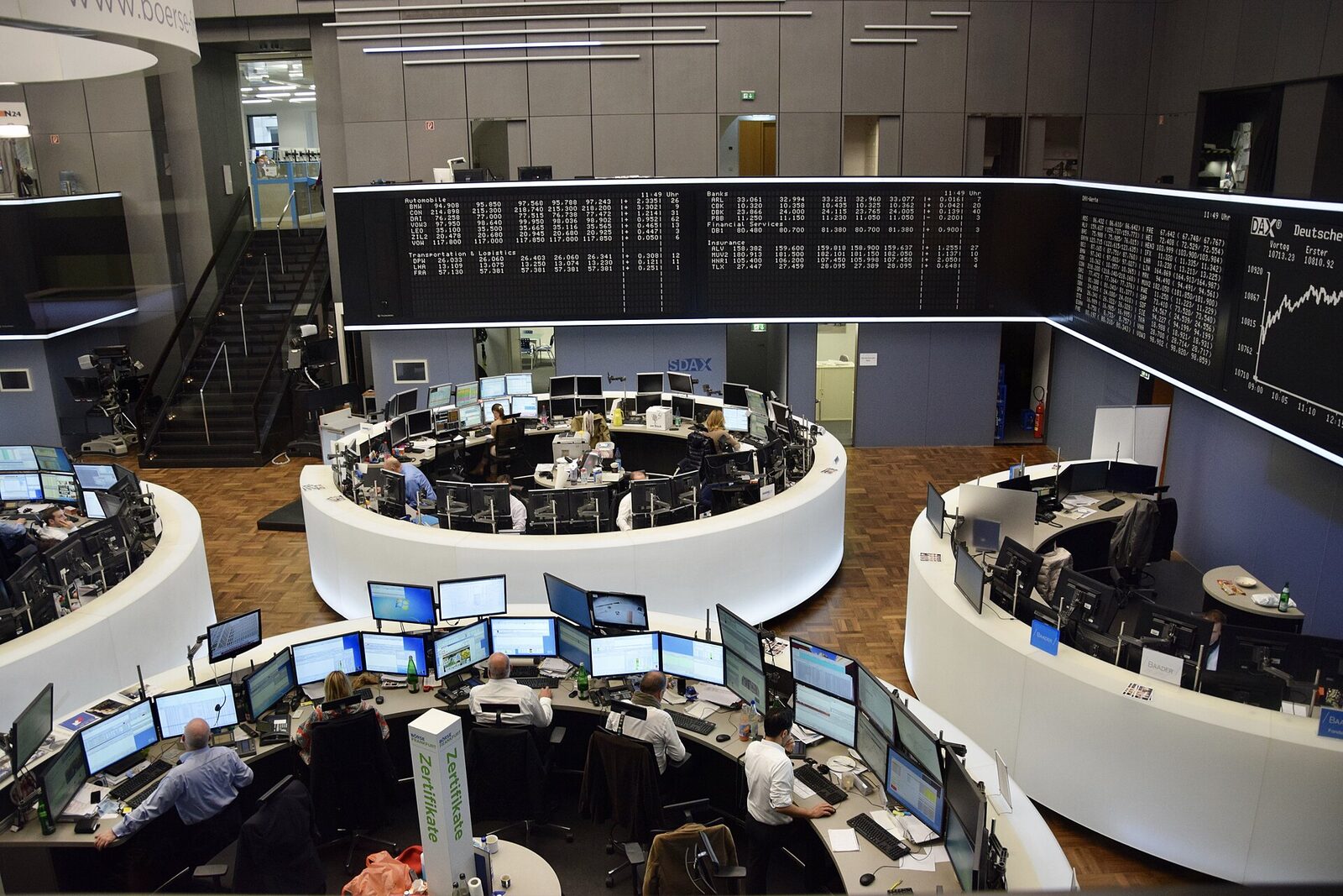 Trading floor of the Frankfurt Stock Exchange